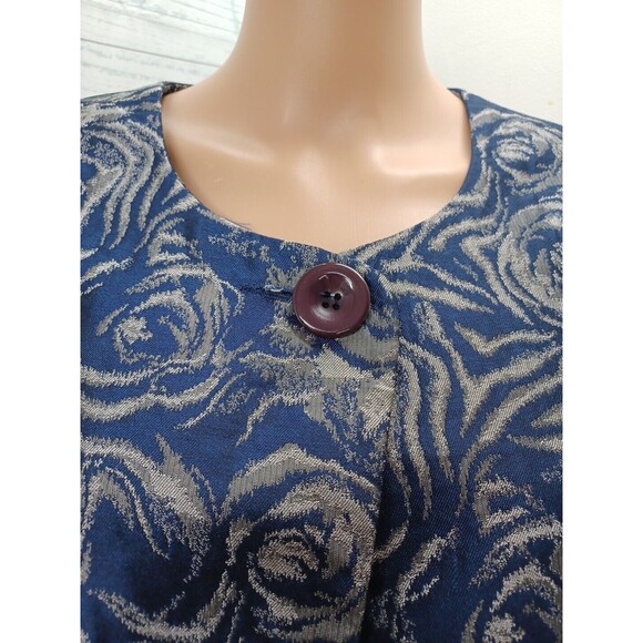 Tribal Blue and Silver Floral Blazer - Picture 2 of 10